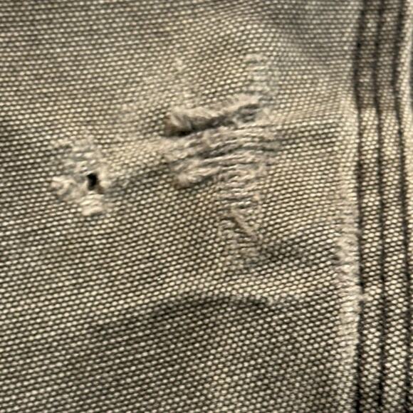 Vintage Carhartt Blanket Lined Chore Coat Heavily Distressed Brass Button XL - Picture 12 of 12